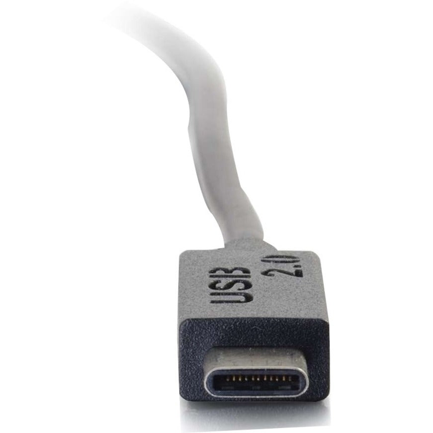 Alternate-Image2 Image for C2G 3ft (0.9m) USB 2.0 USB-C to USB-A Cable M/M - Black