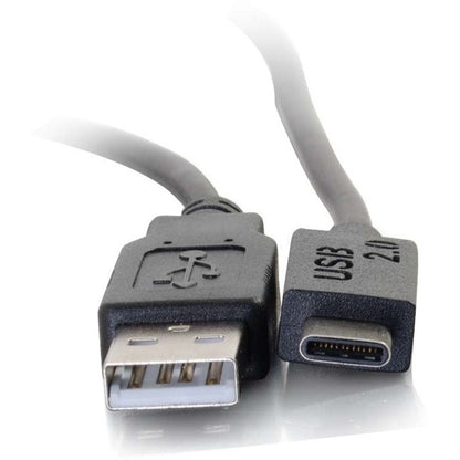 Alternate-Image3 Image for C2G 3ft (0.9m) USB 2.0 USB-C to USB-A Cable M/M - Black