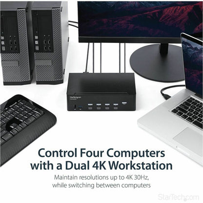 Alternate-Image1 Image for StarTech.com 4 Port HDMI KVM Switch - 4K 30Hz - Dual Display