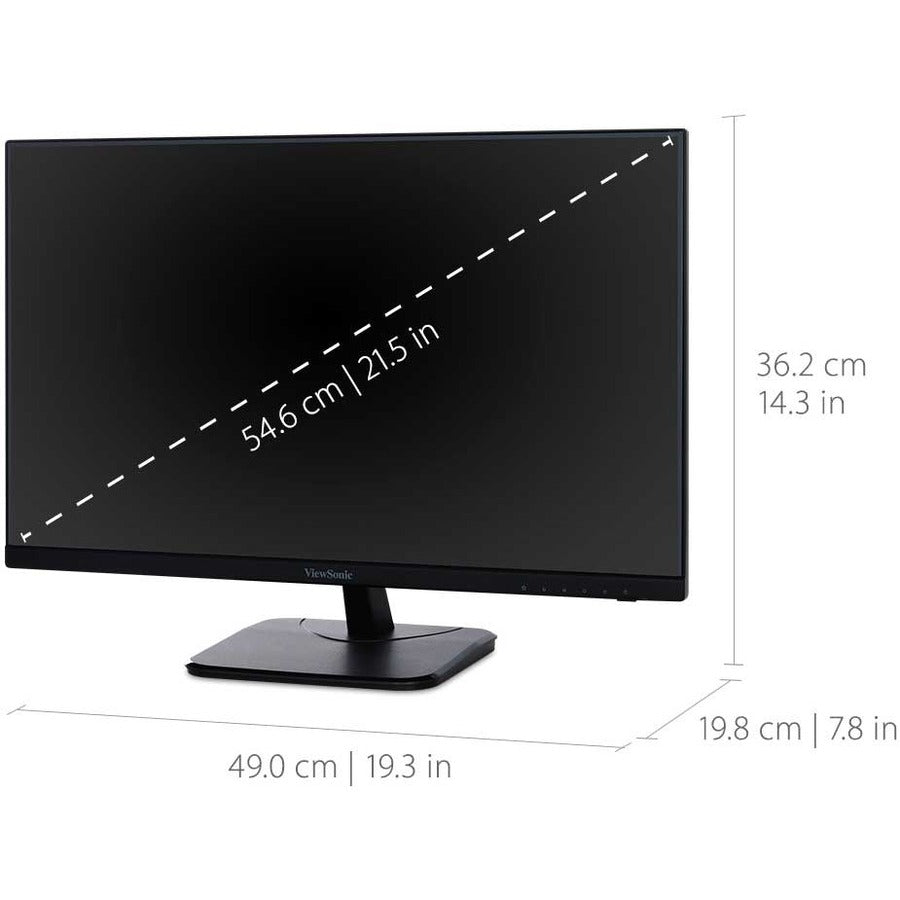 Alternate-Image2 Image for ViewSonic VA2256-MHD 22 Inch 1080p Monitor, IPS Display with FreeSync for Smooth Home and Office Viewing, HDMI, DisplayPort, and VGA Inputs