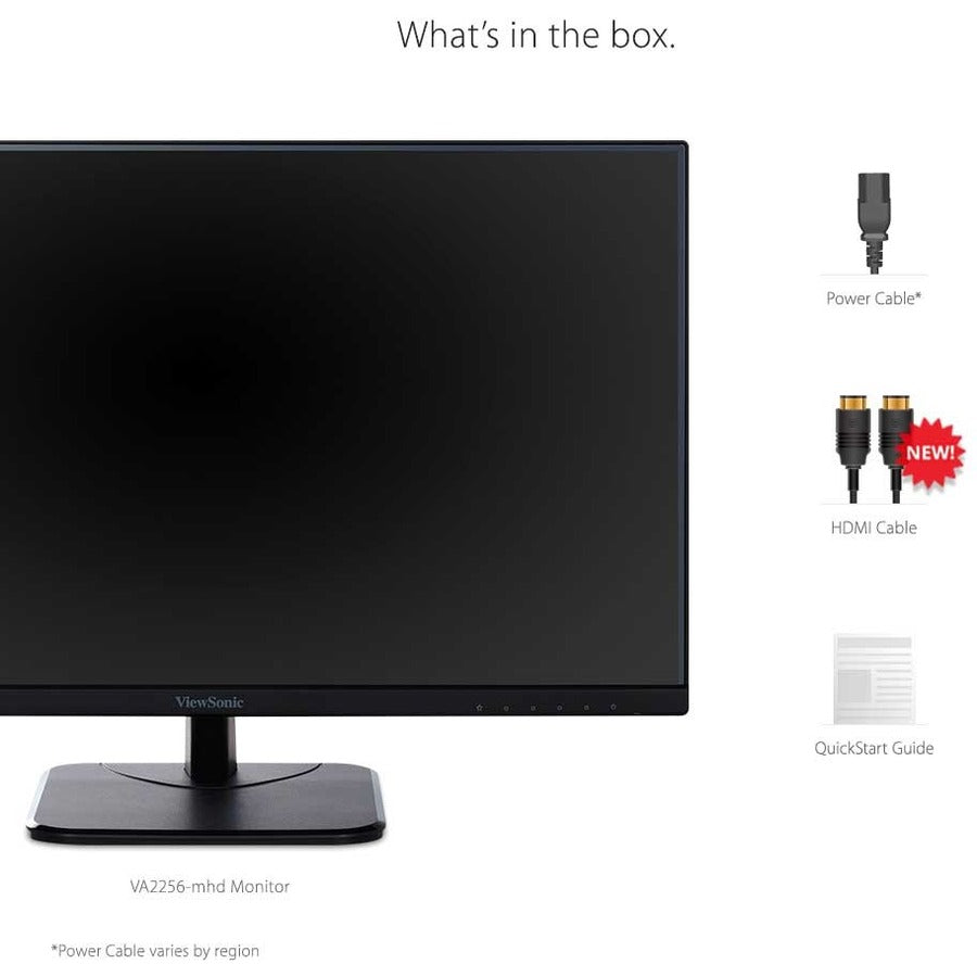 Alternate-Image8 Image for ViewSonic VA2256-MHD 22 Inch 1080p Monitor, IPS Display with FreeSync for Smooth Home and Office Viewing, HDMI, DisplayPort, and VGA Inputs