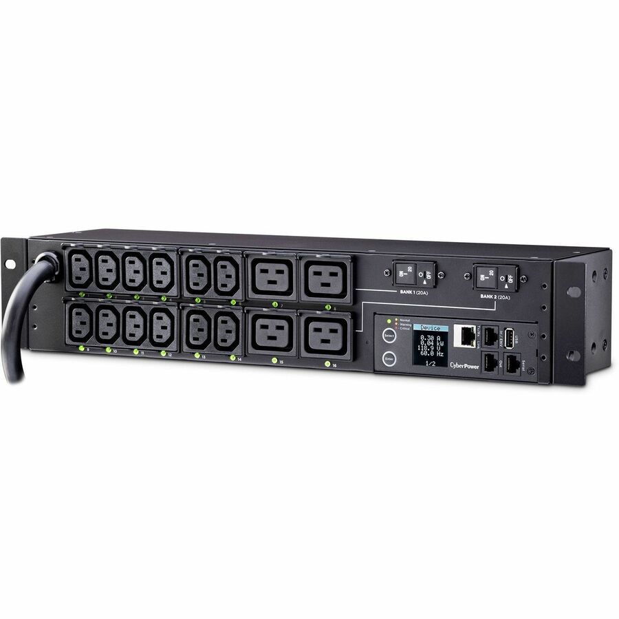 Alternate-Image1 Image for CyberPower PDU41008 Single Phase 200 - 240 VAC 30A Switched PDU
