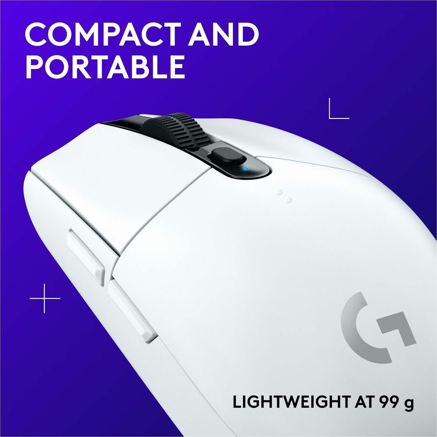 Alternate-Image6 Image for Logitech G305 LIGHTSPEED Wireless Gaming Mouse, HERO Sensor, 12,000 DPI, 6 Programmable Buttons, White