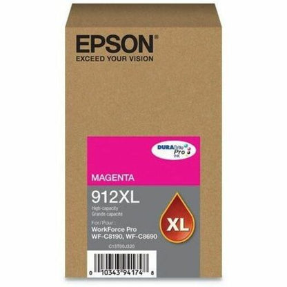 Main Image for Epson DURABrite Pro 912XL Original High Yield Inkjet Ink Cartridge - Magenta Pack