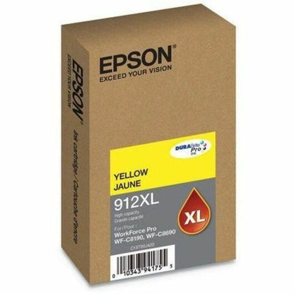 Alternate-Image1 Image for Epson DURABrite Pro 912XL Original High Yield Inkjet Ink Cartridge - Yellow Pack
