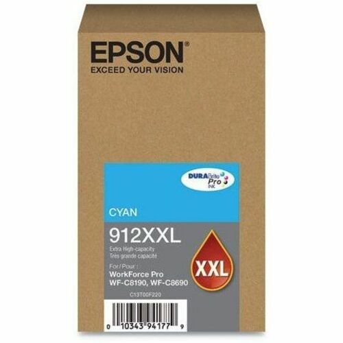 Main Image for Epson DURABrite Pro 912XXL Original Extra High Yield Inkjet Ink Cartridge - Cyan Pack