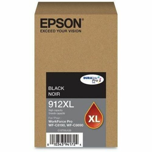 Main Image for Epson DURABrite Pro 912XL Original High Yield Inkjet Ink Cartridge - Black Pack