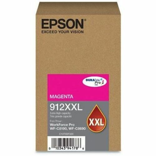 Main Image for Epson DURABrite Pro 912XXL Original Extra High Yield Inkjet Ink Cartridge - Magenta Pack