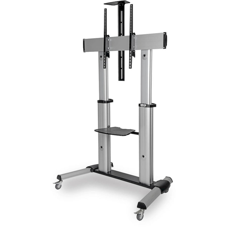 Alternate-Image2 Image for Eaton Tripp Lite Series Heavy-Duty Rolling TV Stand, Height Adjustable, 60" - 100" Screens