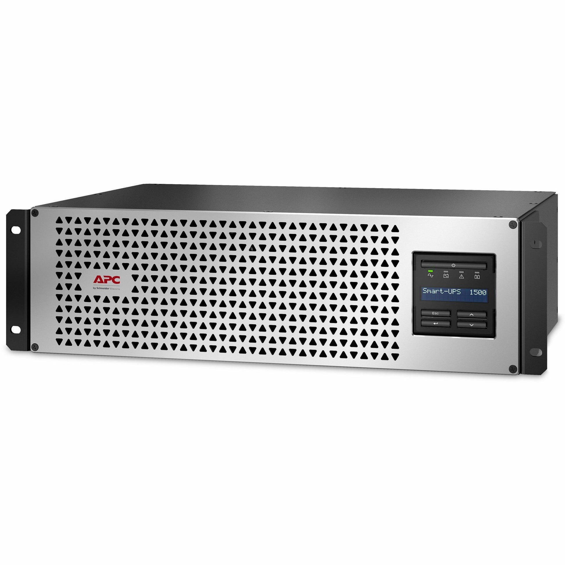 Main Image for APC Smart-UPS, Line Interactive, 1500VA, Lithium-ion, Rackmount 3U, 120V, 6x NEMA 5-15R outlets, SmartConnect Port+SmartSlot, Short Depth, AVR, LCD