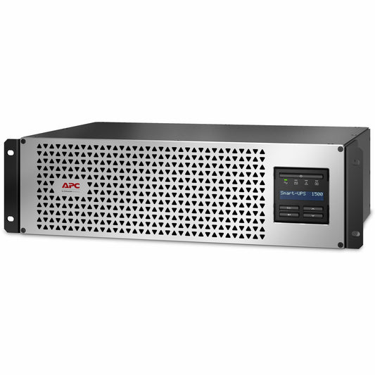 Main Image for APC Smart-UPS, Line Interactive, 1500VA, Lithium-ion, Rackmount 3U, 120V, 6x NEMA 5-15R outlets, SmartConnect Port+SmartSlot, Short Depth, AVR, LCD