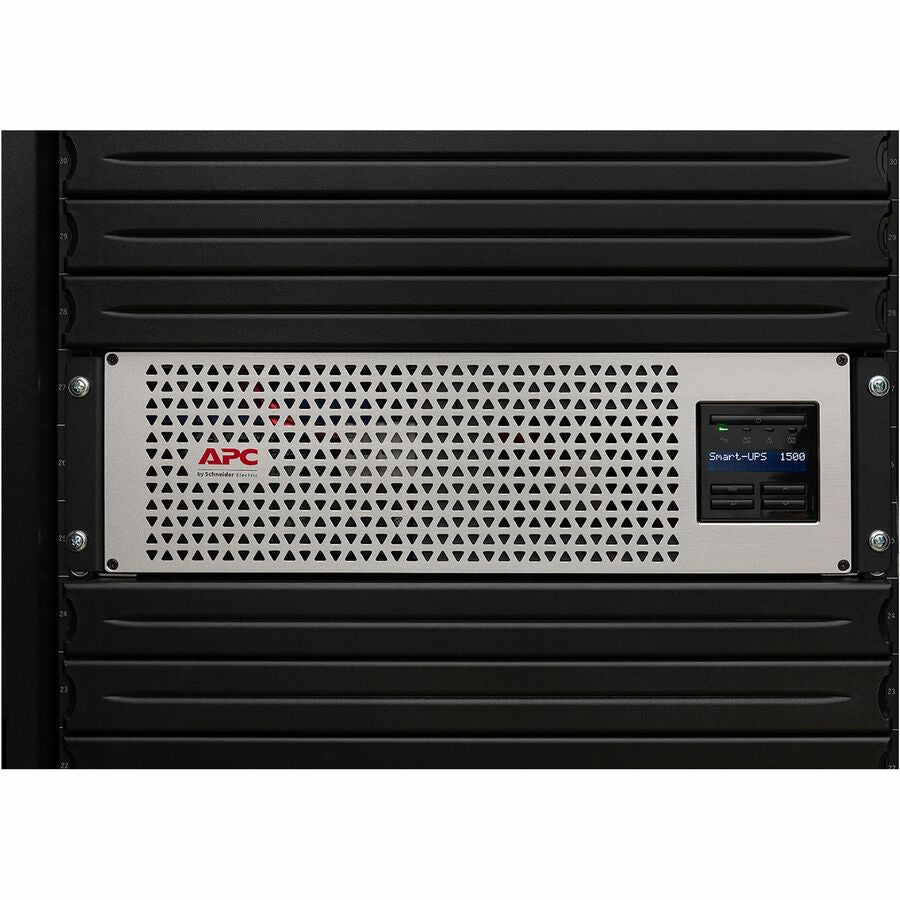 Alternate-Image1 Image for APC Smart-UPS, Line Interactive, 1500VA, Lithium-ion, Rackmount 3U, 120V, 6x NEMA 5-15R outlets, SmartConnect Port+SmartSlot, Short Depth, AVR, LCD