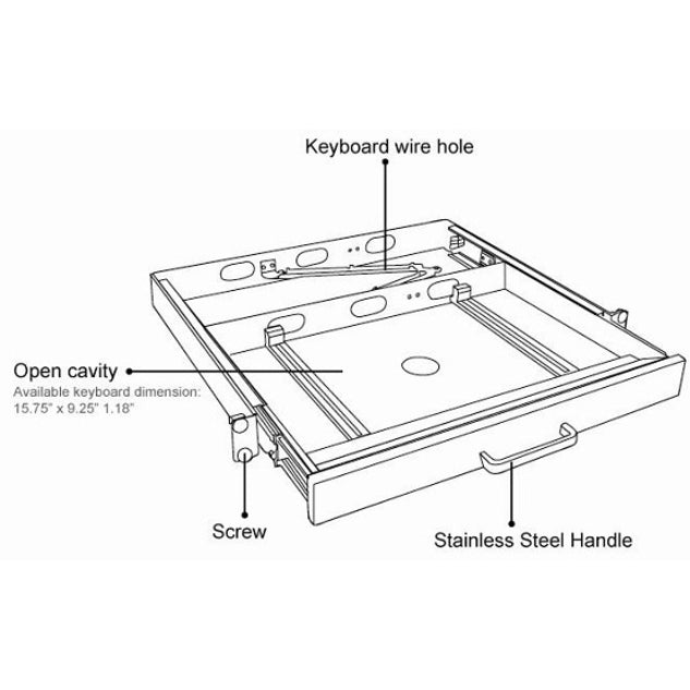Alternate-Image2 Image for Adesso Touchpad Keyboard with Rackmount