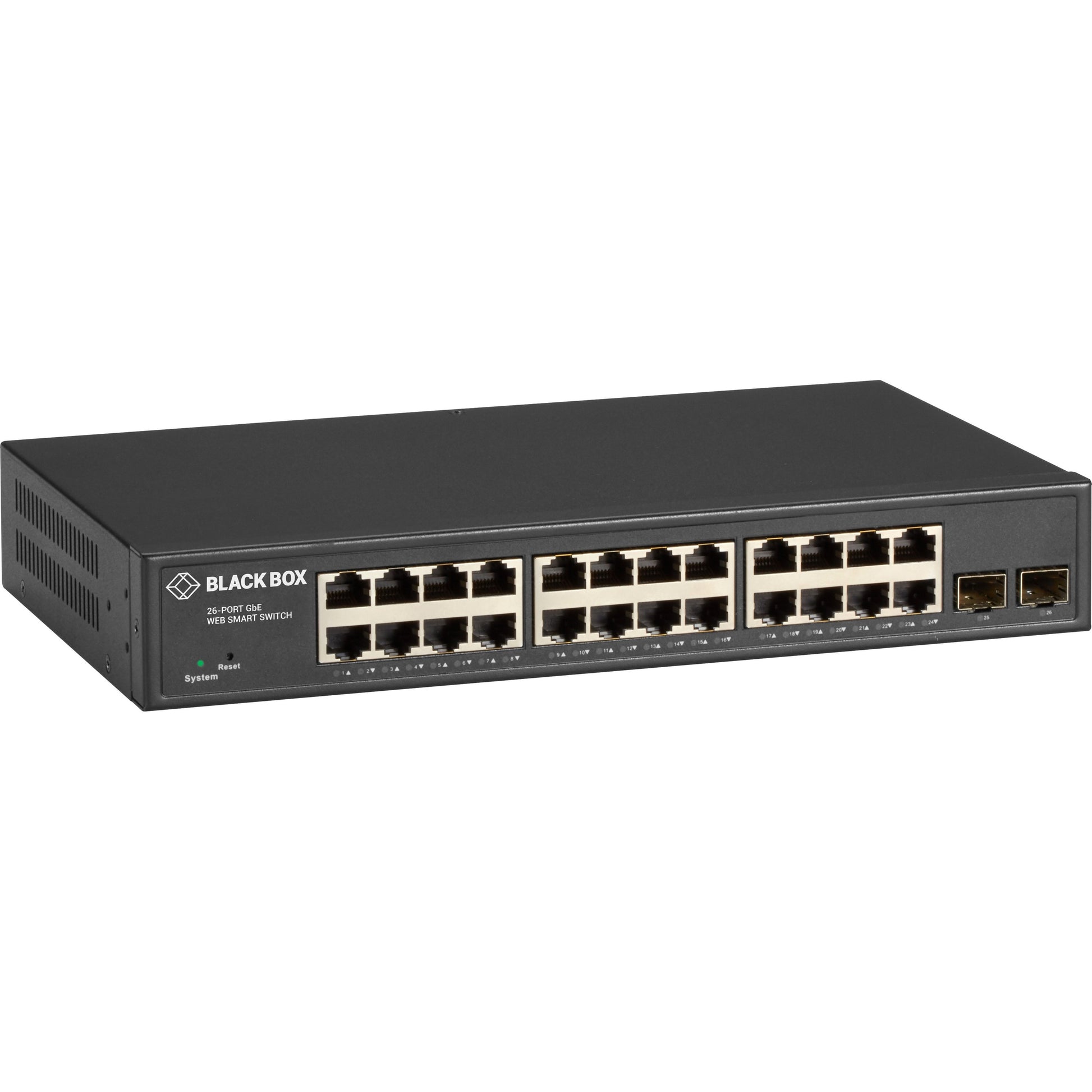 Main Image for Black Box Gigabit Ethernet Managed Switch - (24) RJ-45, (2) SFP