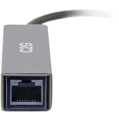 Alternate-Image1 Image for C2G USB-C to Enternet Network Adapter Converter - Type C Male/USB 3.0 to RJ45 - Black