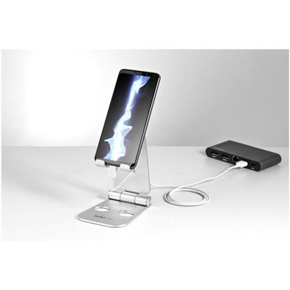 Alternate-Image2 Image for StarTech Phone and Tablet Stand - Foldable Universal Mobile Device Holder - Smartphones/Tablets - Adjustable Cell Phone Stand for Desk