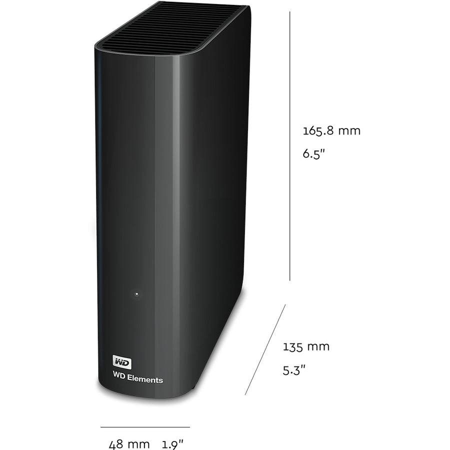 Alternate-Image1 Image for WD Elements WDBWLG0080HBK 8 TB Desktop Hard Drive - External - Black