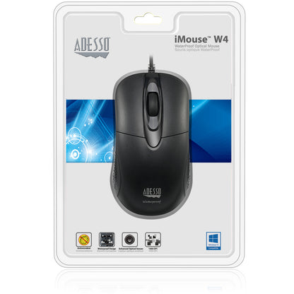 Alternate-Image2 Image for Adesso iMouse W4 Waterproof Antimicrobial Optical Mouse