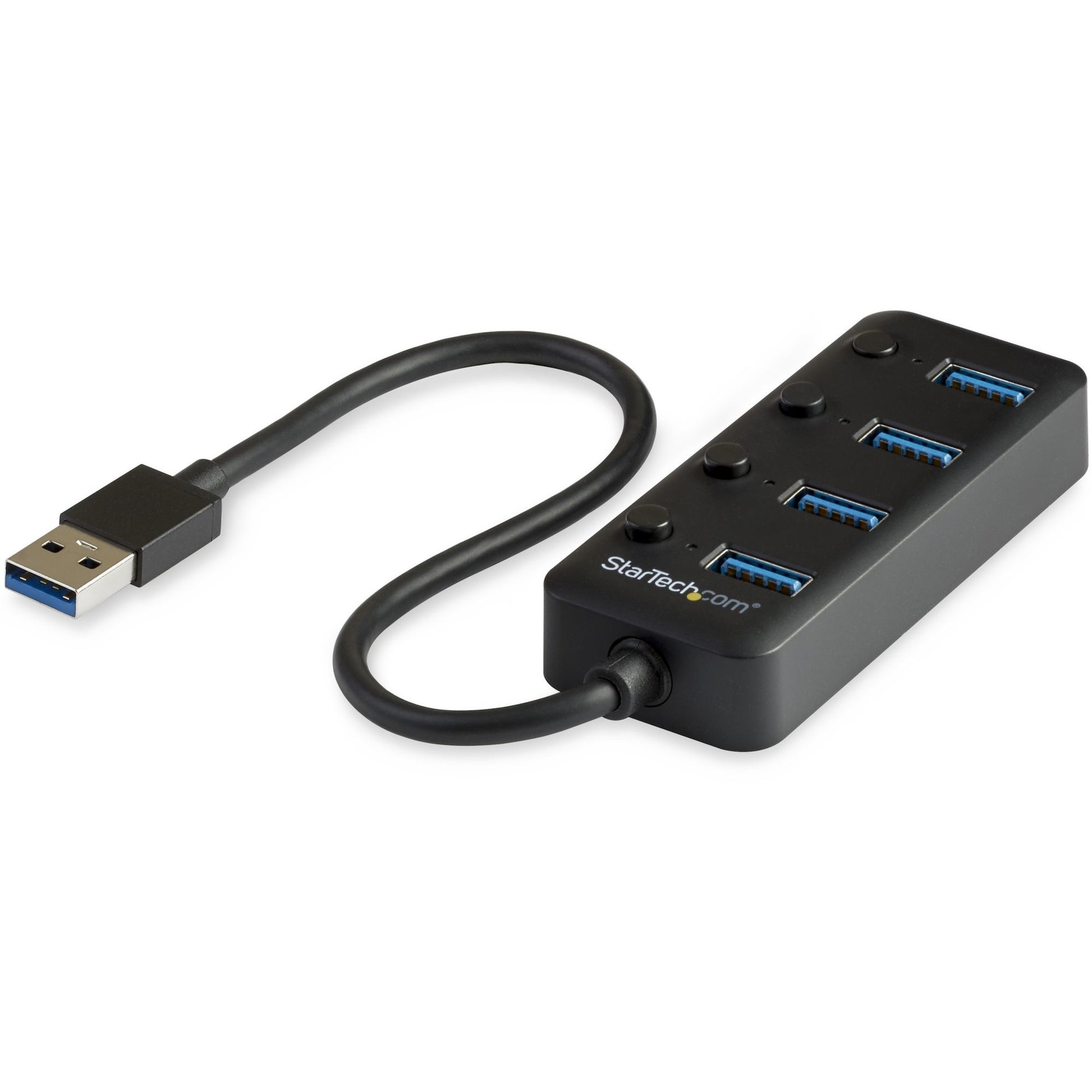 Main Image for StarTech.com 4 Port USB 3.0 Hub - USB Type-A to 4x USB-A with Individual On/Off Port Switches - SuperSpeed 5Gbps USB 3.2 Gen 1 - Bus Power