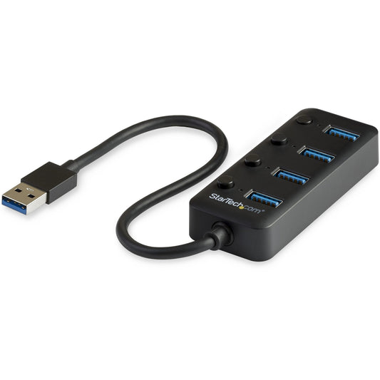 Main Image for StarTech.com 4 Port USB 3.0 Hub - USB Type-A to 4x USB-A with Individual On/Off Port Switches - SuperSpeed 5Gbps USB 3.2 Gen 1 - Bus Power