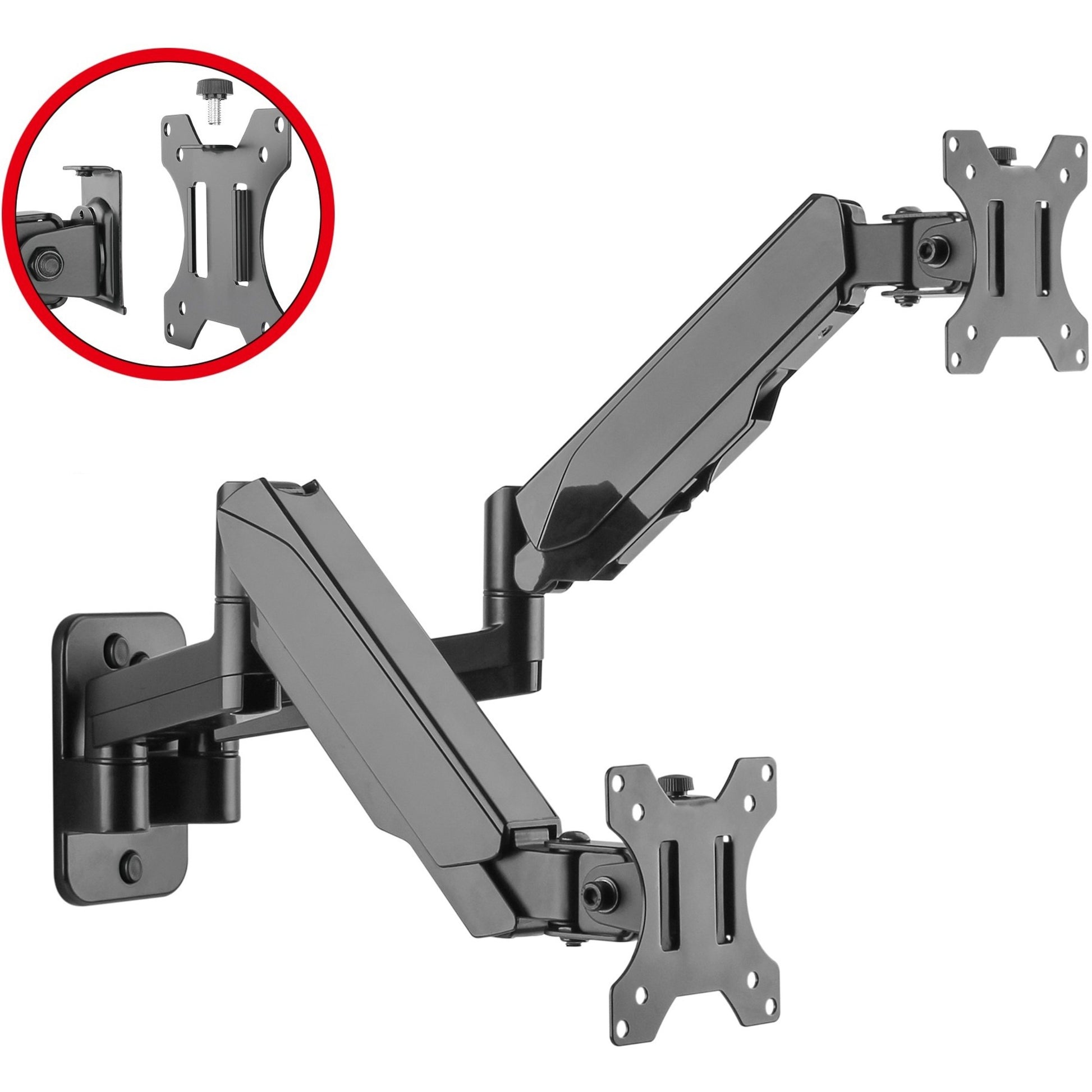 Main Image for SIIG High Premium Aluminum Gas Spring Wall Mount - Dual Monitor 17" to 32"
