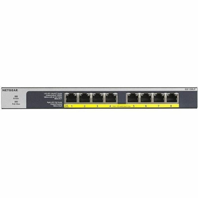 Alternate-Image1 Image for Netgear 8-Port PoE/PoE+ Gigabit Ethernet Unmanaged Switch (GS108LP)