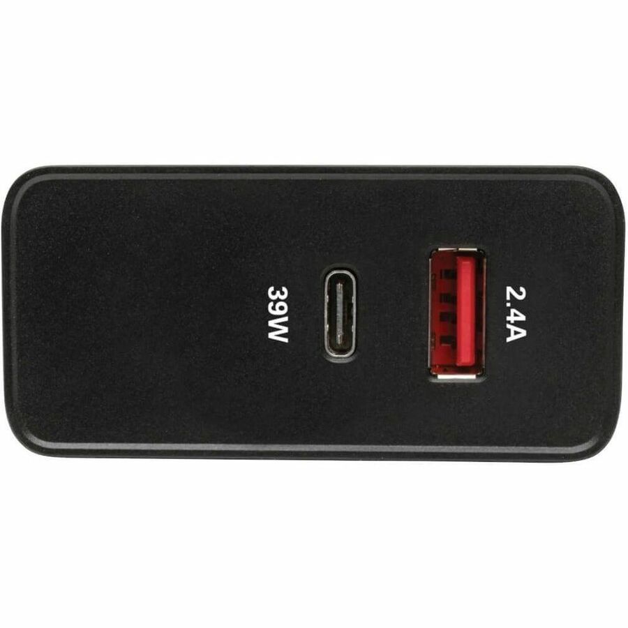 Alternate-Image3 Image for Eaton Tripp Lite Series Dual-Port USB Wall Charger with PD Charging - USB-C (39W) & USB-A (5V 2.4A/12W)