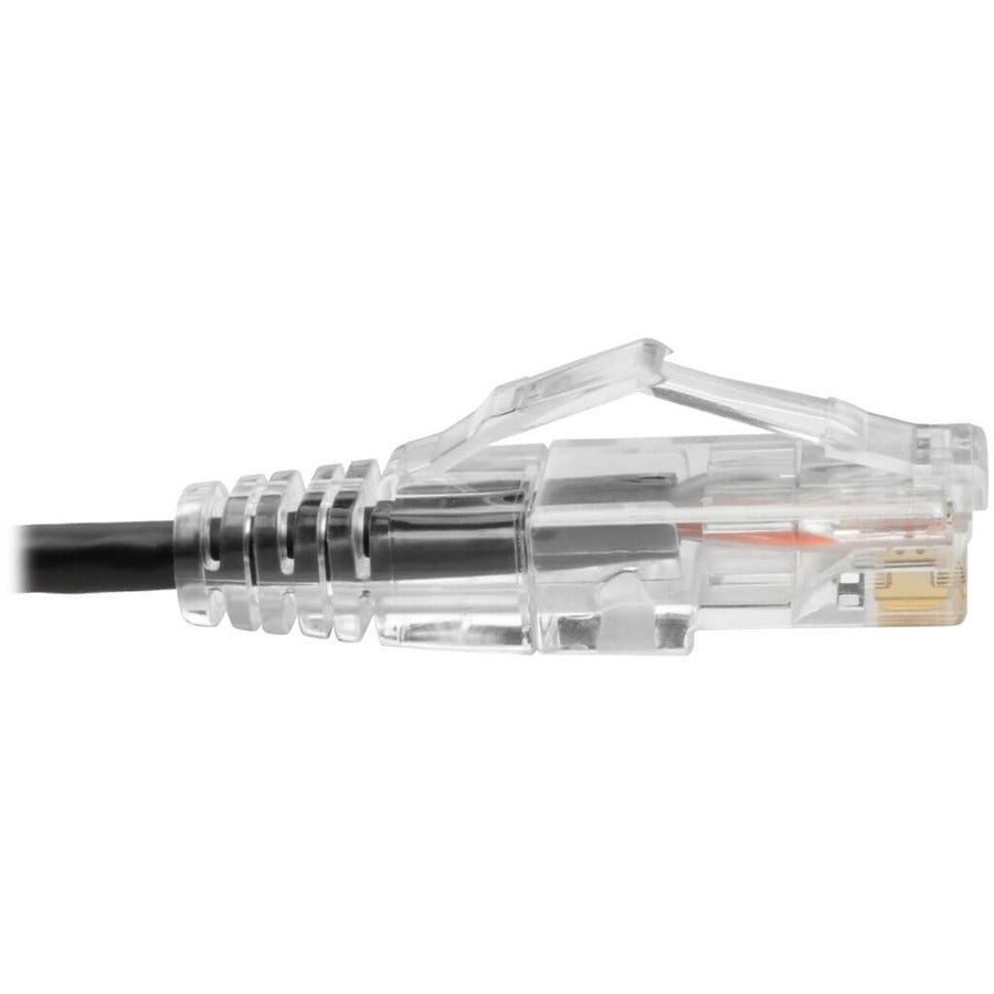 Alternate-Image3 Image for Eaton Tripp Lite Series Cat6 Gigabit Snagless Slim UTP Ethernet Cable (RJ45 M/M), PoE, Black, 1 ft. (0.31 m)