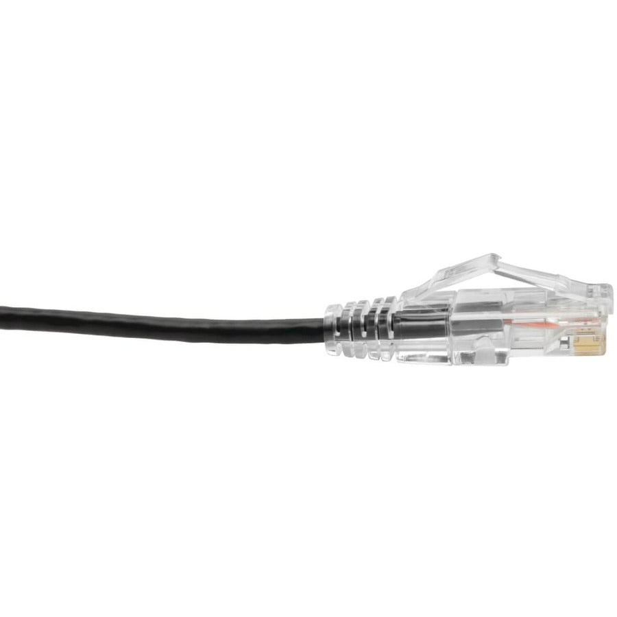 Alternate-Image3 Image for Eaton Tripp Lite Series Cat6 Gigabit Snagless Slim UTP Ethernet Cable (RJ45 M/M), PoE, Black, 2 ft. (0.61 m)