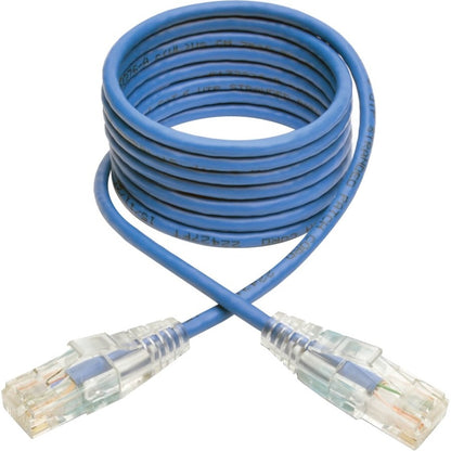 Alternate-Image1 Image for Eaton Tripp Lite Series Cat6 Gigabit Snagless Slim UTP Ethernet Cable (RJ45 M/M), PoE, Blue, 7 ft. (2.13 m)