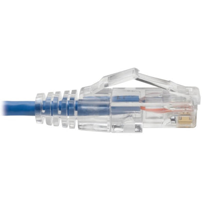 Alternate-Image3 Image for Eaton Tripp Lite Series Cat6 Gigabit Snagless Slim UTP Ethernet Cable (RJ45 M/M), PoE, Blue, 7 ft. (2.13 m)