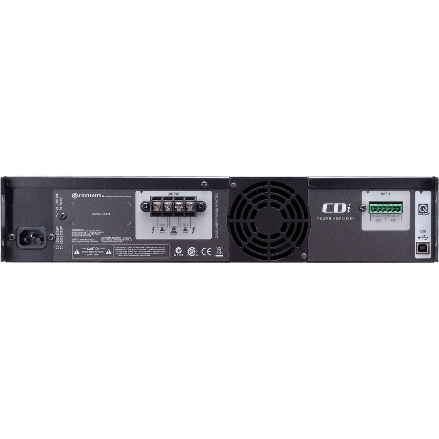 Rear Image for Crown 1000 Amplifier - 1000 W RMS - 2 Channel