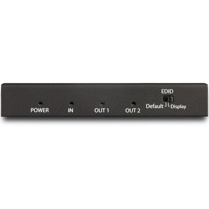 Front Image for StarTech.com 2 Port HDMI Splitter - 4K 60Hz - 1x2 Way HDMI 2.0 Splitter - HDR - ST122HD202