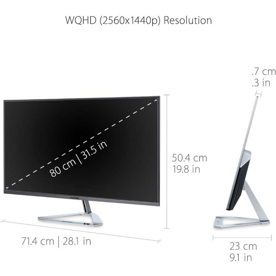 Alternate-Image3 Image for ViewSonic VX3276-2K-MHD 32 Inch Widescreen IPS 1440p Monitor with Ultra-Thin Bezels, HDMI DisplayPort and Mini DisplayPort