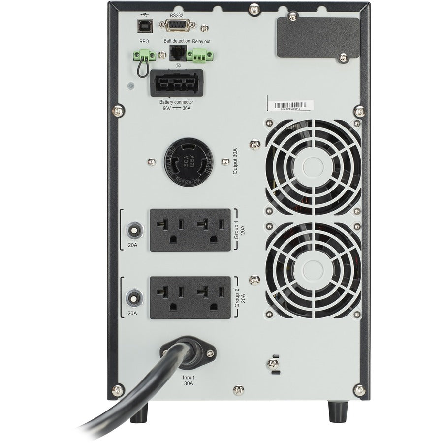 Rear Image for Eaton 9SX 3000VA 2700W 120V Online Double-Conversion UPS - 4 NEMA 5-20R, 1 L5-30R Outlets, Cybersecure Network Card Option, Extended Run, Tower