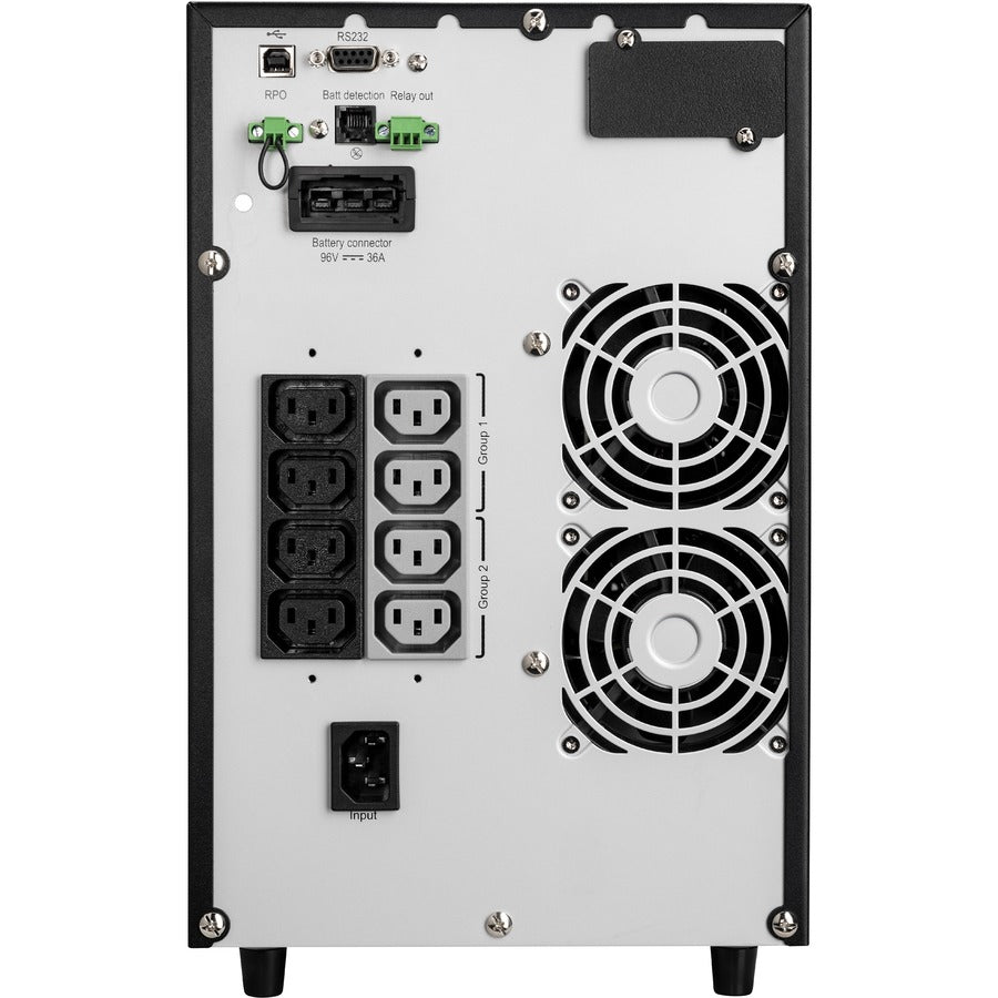 Rear Image for Eaton 9SX 2000VA 1800W 208V Online Double-Conversion UPS - 8 C13 Outlets, Cybersecure Network Card Option, Extended Run, Tower