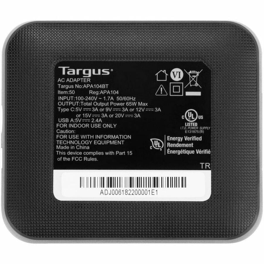Alternate-Image3 Image for Targus 65W USB-C/USB-A Charger
