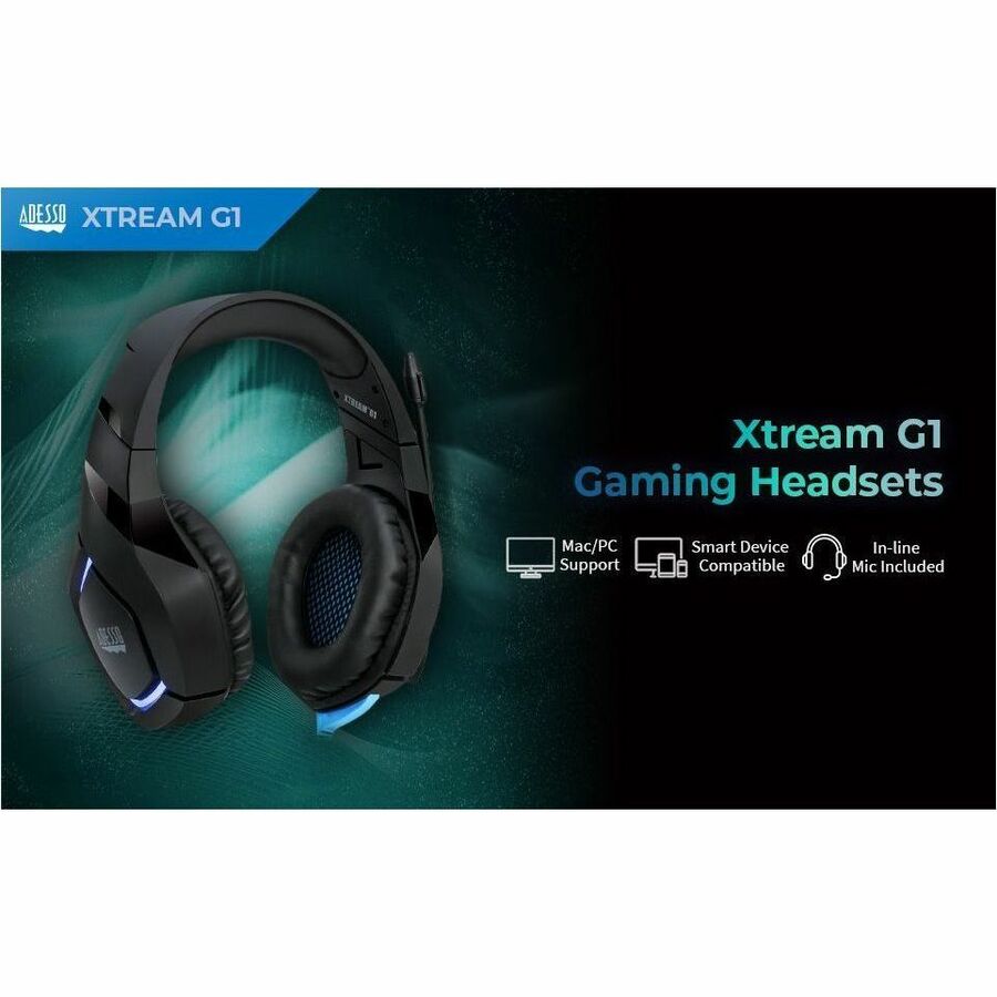 Alternate-Image1 Image for Adesso Stereo Gaming Headset with Microphone