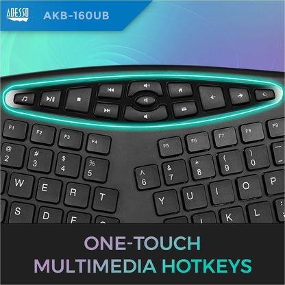 Alternate-Image10 Image for Adesso TruForm Ergonomic Desktop Keyboard