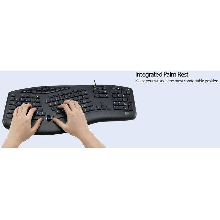 Alternate-Image8 Image for Adesso TruForm Ergonomic Desktop Keyboard