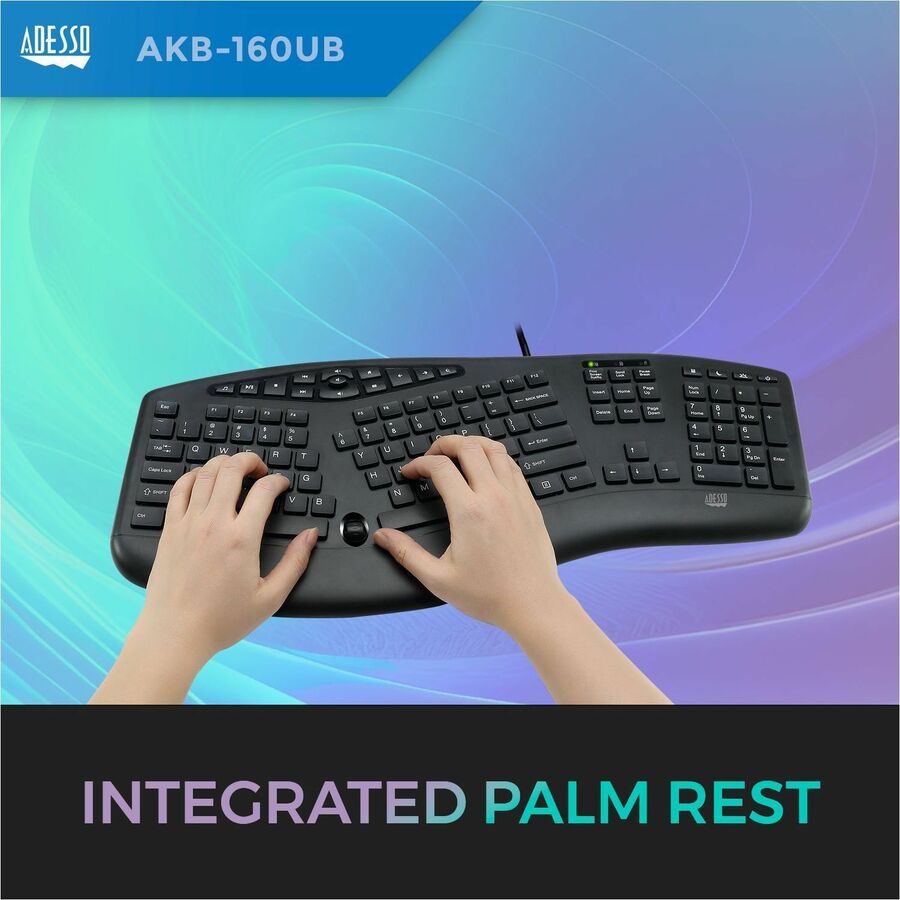 Alternate-Image9 Image for Adesso TruForm Ergonomic Desktop Keyboard