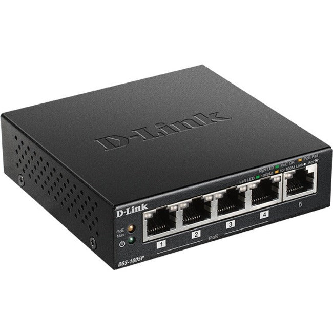 Main Image for D-Link 5-Port Desktop Gigabit PoE+ Switch