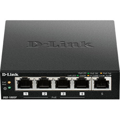 Alternate-Image1 Image for D-Link 5-Port Desktop Gigabit PoE+ Switch
