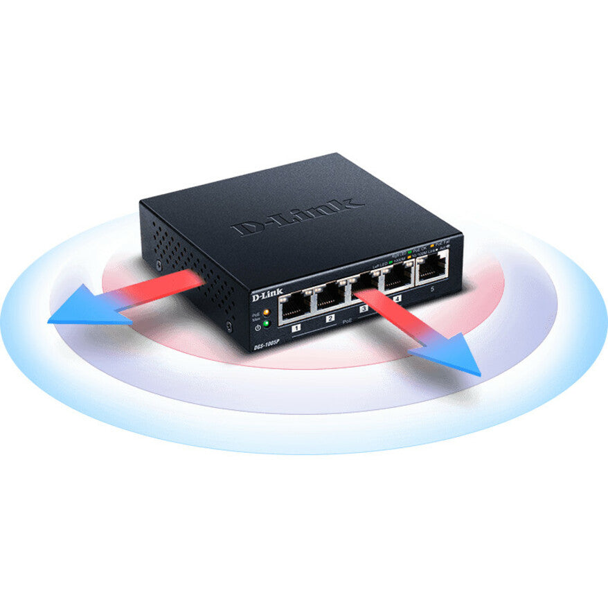 Alternate-Image4 Image for D-Link 5-Port Desktop Gigabit PoE+ Switch