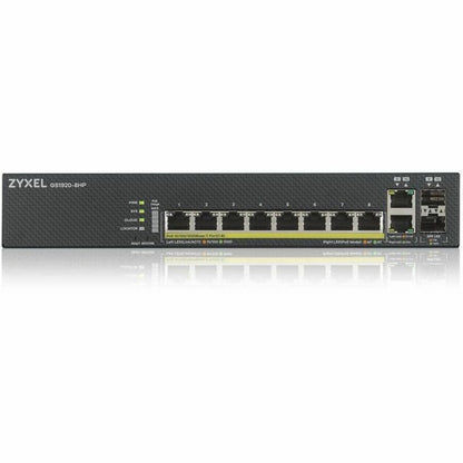Alternate-Image1 Image for ZYXEL GS1920-8HPv2 8-Port Gigabit Smart Nebula Cloud Managed PoE Switch | 8 PoE+ Ports at 130W with 2 SFP Uplinks