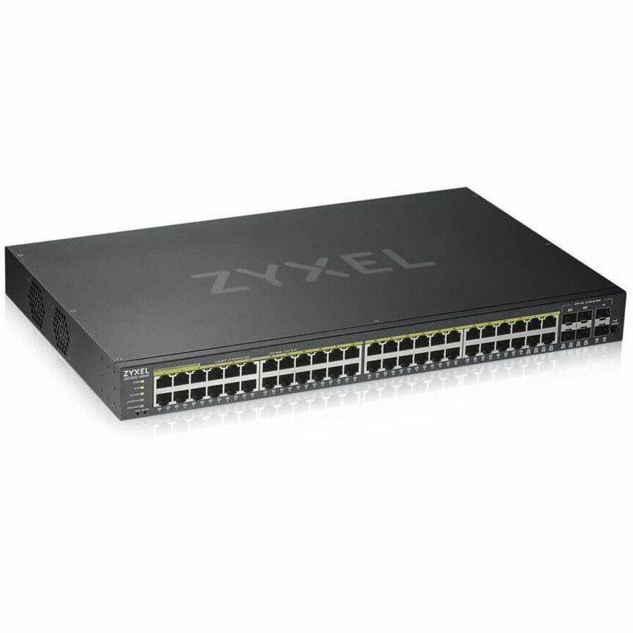 Main Image for ZYXEL GS1920-48HPv2 48-Port Gigabit Smart Nebula Cloud Managed PoE Switch | 48 PoE+ Ports at 375W with 2 SFP Uplinks | TAA Compliant
