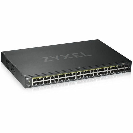 Main Image for ZYXEL GS1920-48HPv2 48-Port Gigabit Smart Nebula Cloud Managed PoE Switch | 48 PoE+ Ports at 375W with 2 SFP Uplinks | TAA Compliant