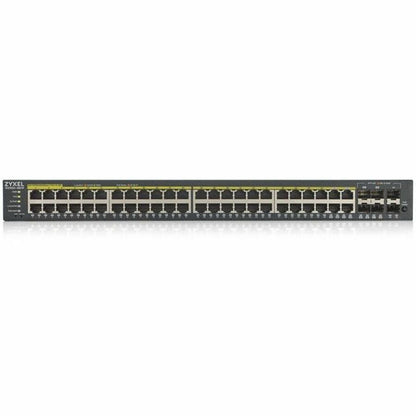 Alternate-Image1 Image for ZYXEL GS1920-48HPv2 48-Port Gigabit Smart Nebula Cloud Managed PoE Switch | 48 PoE+ Ports at 375W with 2 SFP Uplinks | TAA Compliant