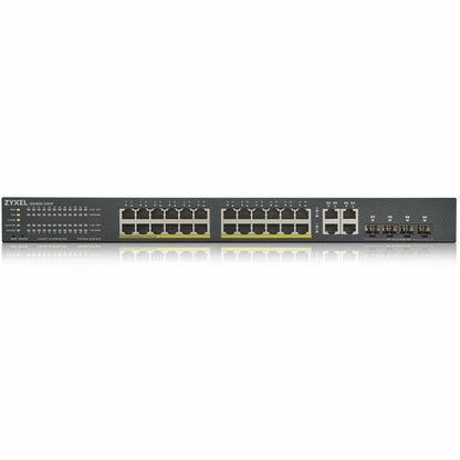 Alternate-Image1 Image for ZYXEL GS1920-24HPv2 24-Port Gigabit Smart Nebula Cloud Managed PoE Switch | 24 PoE+ Ports at 375W with 4 SFP Uplinks | TAA Compliant