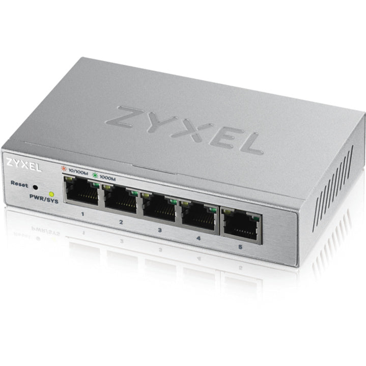 Alternate-Image2 Image for Zyxel 5-Port Gigabit Ethernet Web Managed Switch | VLAN Support | Sturdy Metal Case | Desktop or Wall-Mount | Fanless |Lifetime Warranty | QoS | Ethernet Splitter | GS1200-5